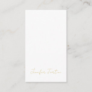 Tarjeta De Recepción Oro Color Caligrafía Elegante Sencillo Nombre Simp