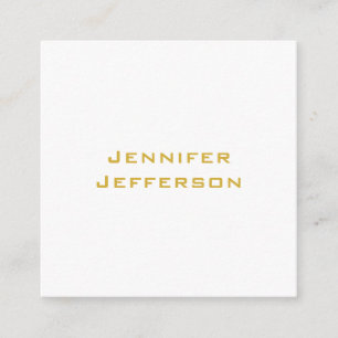 Tarjeta De Recepción Oro Metálico y Blanco Moderno Elegante Profesional