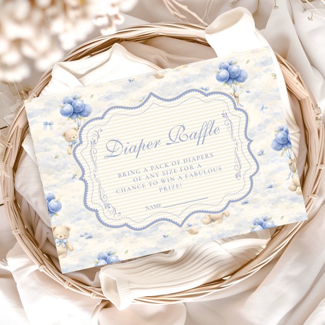 Tarjeta De Recepción Osito Globo de Arándano Pañal de Cumpleaños Sorteo (Subido por el creador)