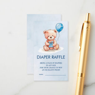 Tarjeta De Recepción Oso de juguete con globo