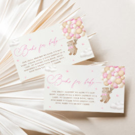 Tarjeta De Recepción Oso de peluche con solicitud de libro de globos ro