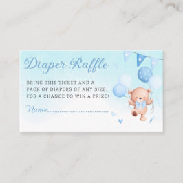 Tarjeta De Recepción Oso de peluche de color de agua Boletos de rifa de