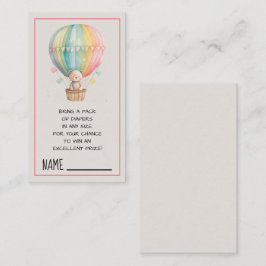 Tarjeta De Recepción Oso de peluche en un globo aerostático deslumbrant
