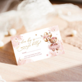 Tarjeta De Recepción Oso de peluche globos de cuán grande es el Belly d