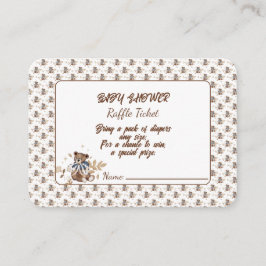 Tarjeta De Recepción Oso de peluche marrón es un chico! Ducha