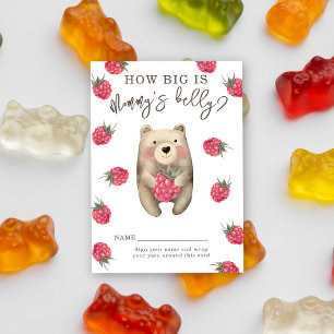 Tarjeta De Recepción Oso y frambuesas - vientre de mamá