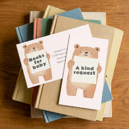 Tarjeta De Recepción Osos de peluche rosa para bebés