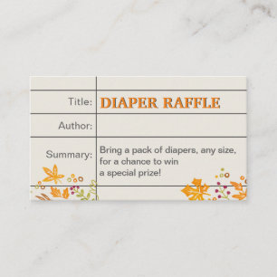 Tarjeta De Recepción Otoño Baby Shower Sprinkle Diaper Raffle