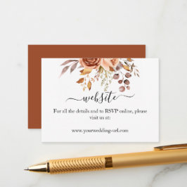 Tarjeta De Recepción Otoño deja al país ruso Boho Boda
