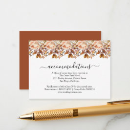 Tarjeta De Recepción Otoño deja al país ruso Boho Boda