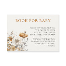 Otoño Flor silvestre cae libros de Baby Shower par