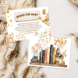 Tarjeta De Recepción Otoño Harvest Books para Baby Shower