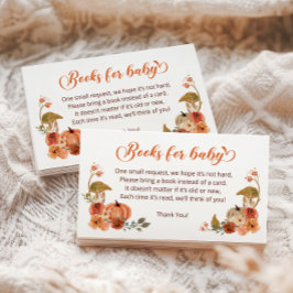 Tarjeta De Recepción Otoño Pequeños libros de calabaza para bebé