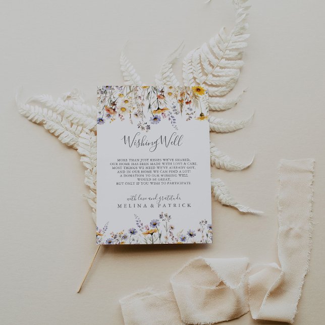 Tarjeta De Recepción Otoño Sunshine Boda de flores silvestres deseando  (Subido por el creador)