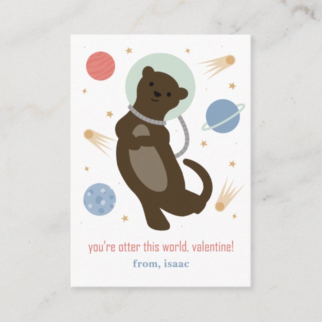 Tarjeta De Recepción Otter This World Classroom Valentcard (Anverso)