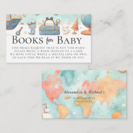 Tarjeta De Recepción Our Greatest Adventure Map Books for Baby Shower