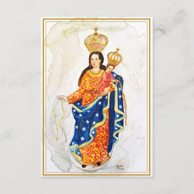 Tarjeta De Recepción Our Lady of Las Lajas Prayer/Holy Card (Anverso)