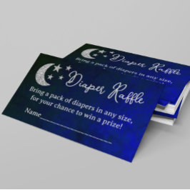 Tarjeta De Recepción Over The Moon Baby Shower Diaper Raffle