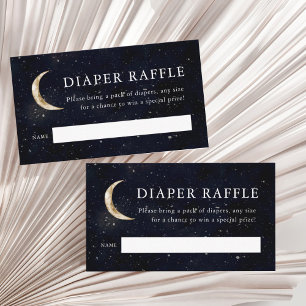 Tarjeta De Recepción Over The Moon Baby Shower Diaper Raffle