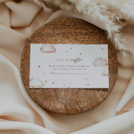 Tarjeta De Recepción Over the Moon Diaper Raffle Card