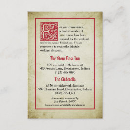Tarjeta De Recepción Página del libro de historias | Alojamiento Boda d