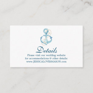 Tarjeta De Recepción Página web de Boda de la Marina Náutica - Insertar