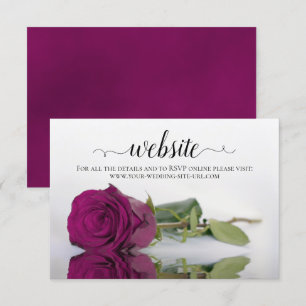 Tarjeta De Recepción Página web de Cassis Berry Purple Rosa Elegant Wed