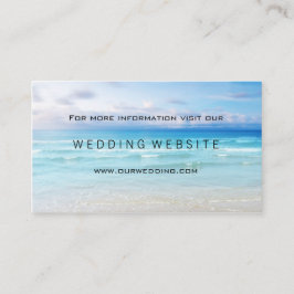 Tarjeta De Recepción Página web de la boda de playa o destino Insertar