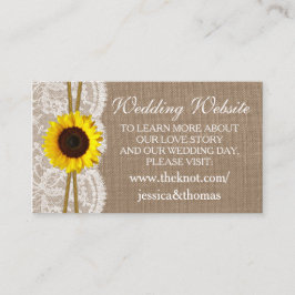 Tarjeta De Recepción Página web de la colección de Bodas de girasol rus
