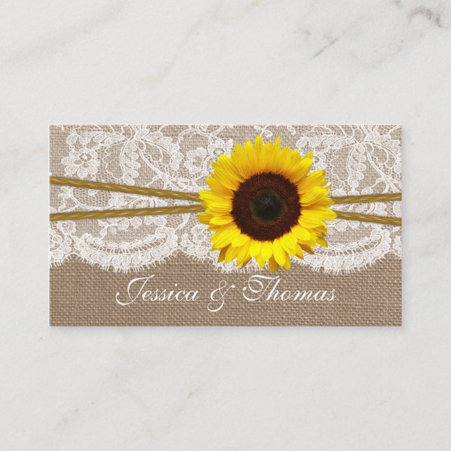 Tarjeta De Recepción Página web de la colección de Bodas de girasol rus (Anverso)