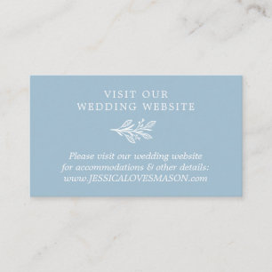 Tarjeta De Recepción Página web de un Boda azul agitado y ruso Insertar