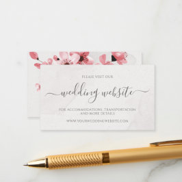Tarjeta De Recepción Página web del Boda de Floral de Fresas Blossom