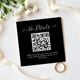 Tarjeta De Recepción Página web del Boda del código QR de presupuesto G