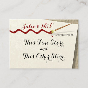 Tarjeta De Recepción Paint Fiesta Bridal Registry Card