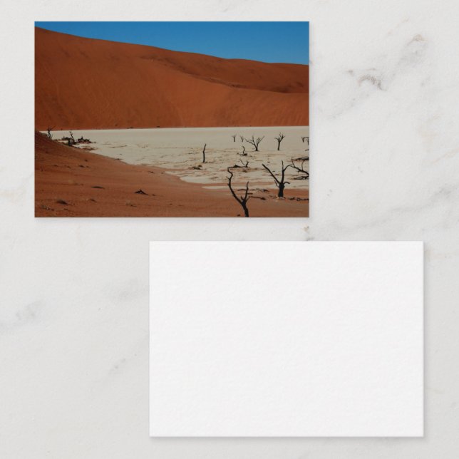 Tarjeta De Recepción Paisaje de dunas de arena de Namibia Sossusvlei (Anverso / Reverso)