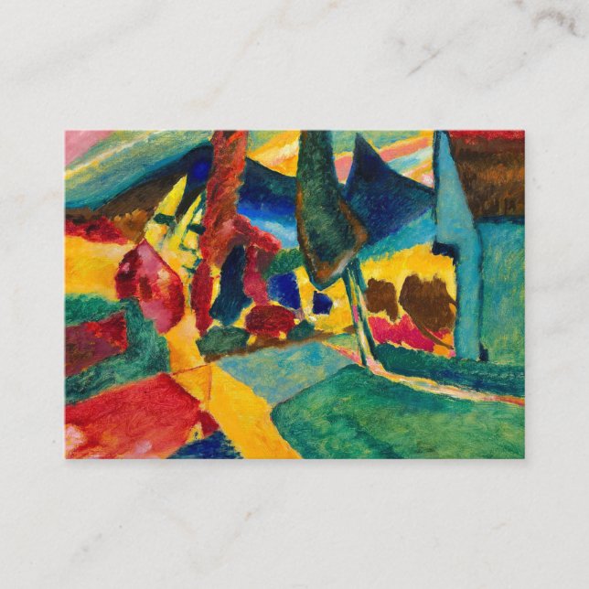 Tarjeta De Recepción Paisaje de Kandinsky con dos álamos (Anverso)