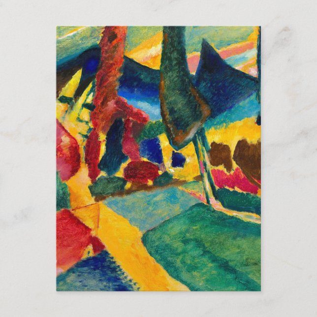 Tarjeta De Recepción Paisaje de Kandinsky con dos álamos (Anverso)