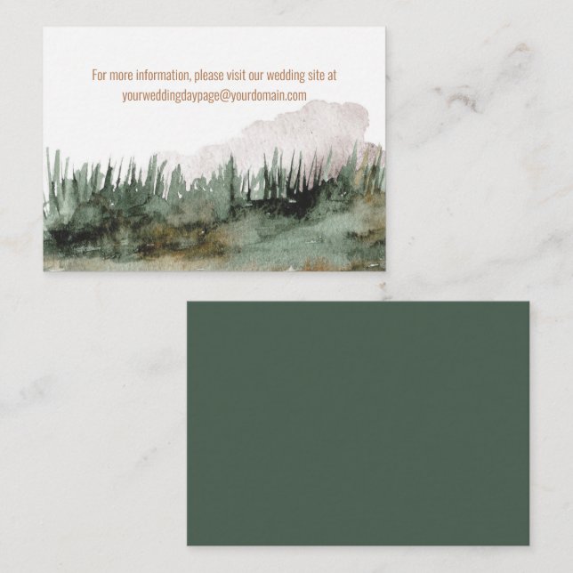 Tarjeta De Recepción Paisaje de montaña rusa Visita nuestra página web (Anverso / Reverso)