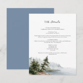 Tarjeta De Recepción Paisaje de pino de la costa de Oregón con detalles