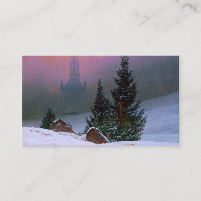 Tarjeta De Recepción Paisaje invernal Caspar David Friedrich (Anverso)