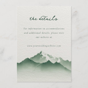 Tarjeta De Recepción Paisaje montañoso verde tranquilo