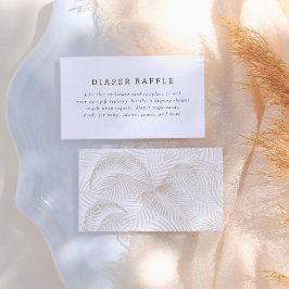 Tarjeta De Recepción Palabra de color Boho deja Baby Shower Minimalista