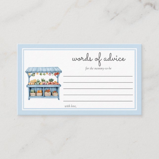 Tarjeta De Recepción Palabras de consejeros de agricultores comercializ (Anverso)