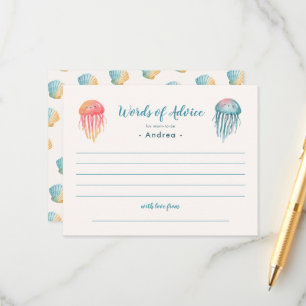 Tarjeta De Recepción Palabras de consejo para baby shower de animales b