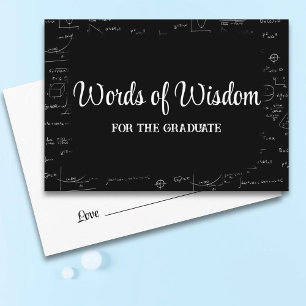 Tarjeta De Recepción Palabras de consejos de sabiduría para graduados n