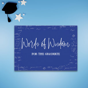 Tarjeta De Recepción Palabras de sabiduría asesora a graduación de mate