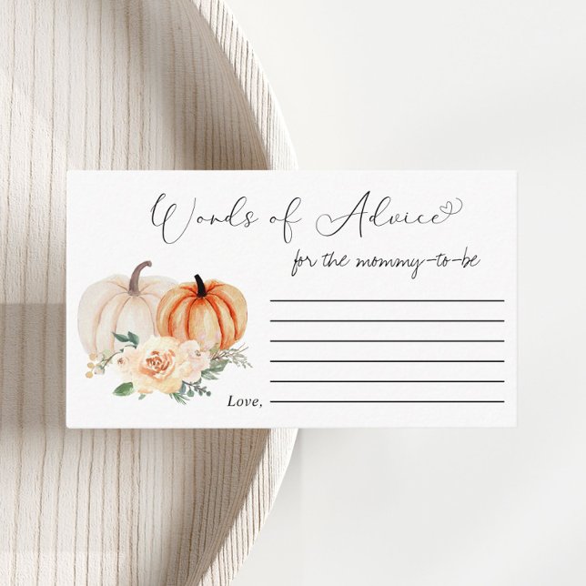 Tarjeta De Recepción Palabras Florales De Consejos Baby Shower (Subido por el creador)