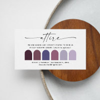Paleta de códigos de vestimenta Lilac Purple boda