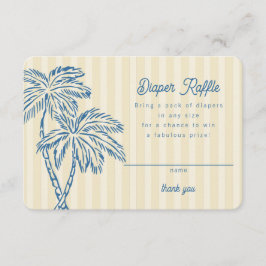 Tarjeta De Recepción Palm Amarilla Springs Pastel Diaper Raffle Insert