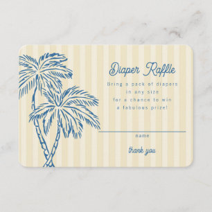 Tarjeta De Recepción Palm Amarilla Springs Pastel Diaper Raffle Insert
